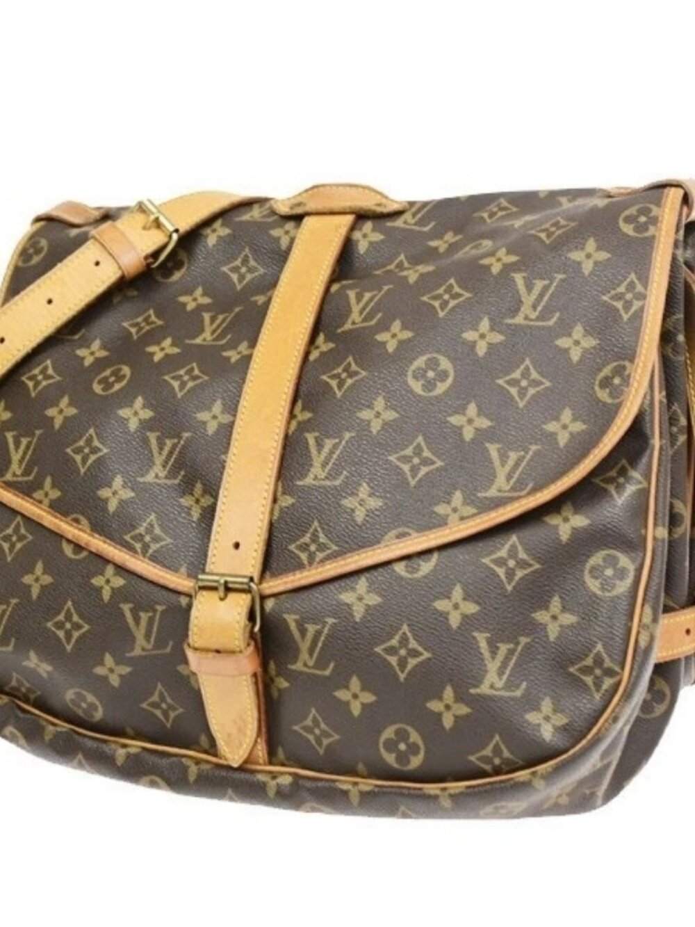 LOUIS VUITTON Saumur 35 Shoulder Bag Monogram Leather BN France M42254 77CB043